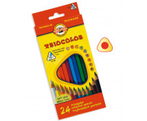 Creioane colorate triunghiulare -24 buc