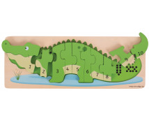Crocodilul - puzzle cu numere