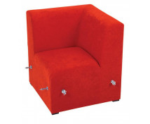 Canapea pentru colț, roșu - 35 cm
