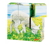 Cuburi cu imagini - Animalele de la fermă (9 cuburi)