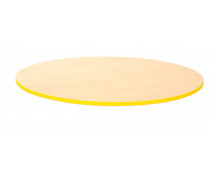Blat masă 25 mm, ARȚAR - cerc 85 cm - galben