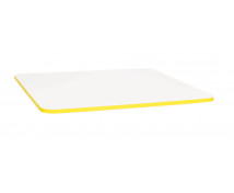 Blat masă 25 mm, ALB - pătrat 60x60 cm - galben