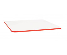 Blat masă 25 mm, ALB - pătrat 60x60 cm - roșu