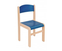 Scaun din lemn Arțar-38-albastru