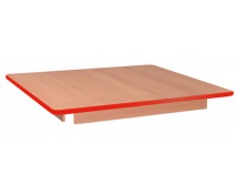 Blat masă 18 mm, FAG – pătrat 80x80 cm, cant roșu