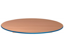 Blat masă 18 mm, FAG – cerc 90 cm, cant  albastru