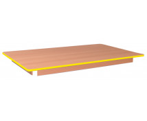 Blat masă 18 mm, FAG – dreptunghi 125x80 cm, cant galben