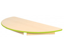 Blat masă 18 mm, Arțar – semicerc, cant verde