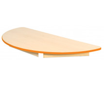 Blat masă 18 mm, Arțar – semicerc, cant  portocaliu