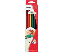 Creioane colorate triunghiulare, 6 buc.