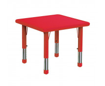 Blat masă din plastic - Pătrat - roșu