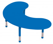 Blat masă din plastic - Semilună - albastru