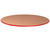 Blat masă 18 mm, FAG – cerc 125 cm, cant  roșu