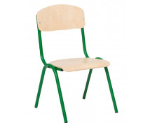 Scaun cu structură metalică 1 - înălțimea șezutului 26 cm - verde