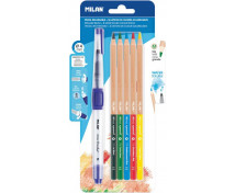 Creioane colorate - acuarele cu pensulă