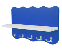 Poliță de baie colorată Valuri-albastru