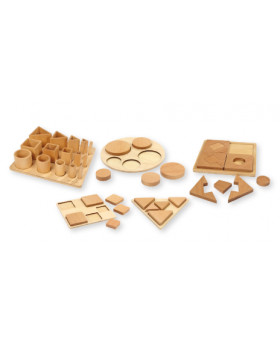 Set de 12 puzzle-uri din lemn