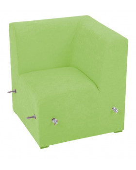 Canapea pentru colț, verde - 35 cm