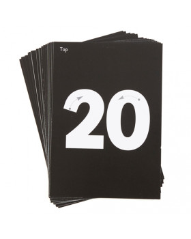 Cartonașe pentru Mini placa luminoasă - Numere 1-20 (20 buc)