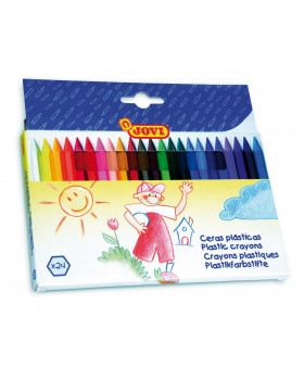 Creioane colorate plasticolor, 24 buc