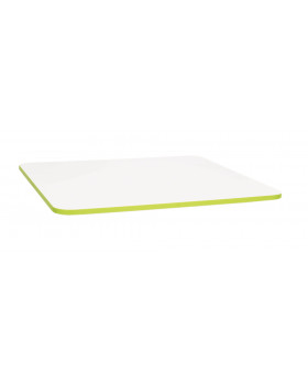 Blat masă 25 mm, ALB - pătrat 60x60 cm - verde