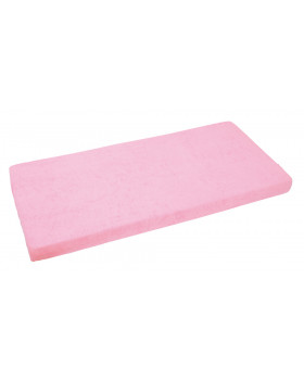 Cearceaf cu elastic, frotir, 140 x 70 cm-roz