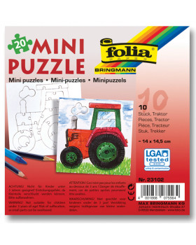 Colorează-ți propriul puzzle!-Tractor (20 componente