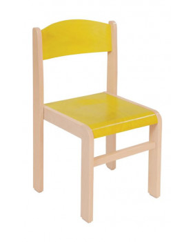 Scaun din lemn Arțar-35-galben