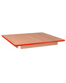 Blat masă 18 mm, FAG – pătrat 80x80 cm, cant roșu