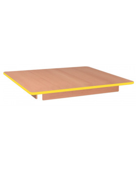 Blat masă 18 mm, FAG – pătrat 80x80 cm, cant galben