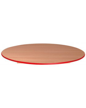 Blat masă 18 mm, FAG – cerc 90 cm, cant roșu