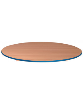 Blat masă 18 mm, FAG – cerc 90 cm, cant  albastru