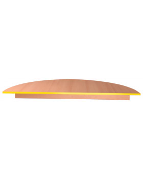 Blat masă 18 mm, FAG – semicerc, cant  galben