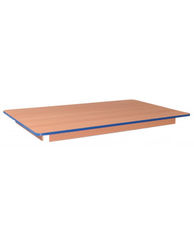 Blat masă 18 mm, FAG – dreptunghi 125x80 cm, cant  albastru