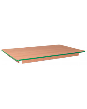 Blat masă 18 mm, FAG – dreptunghi 125x80 cm, cant verde