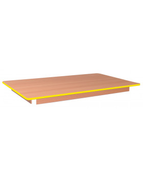 Blat masă 18 mm, FAG – dreptunghi 125x80 cm, cant galben