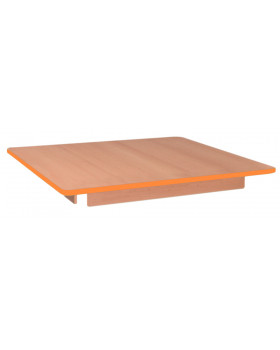 Blat masă 18 mm, FAG – pătrat 80x80 cm, cant  portocaliu