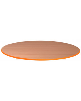 Blat masă 18 mm, FAG – cerc 90 cm, cant  portocaliu