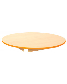 Blat masă 18 mm, Arțar - cerc 125 cm, portocaliu