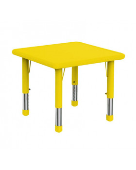 Blat masă din plastic - Pătrat - galben
