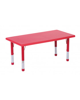 Blat masă din plastic - Dreptunghi - roșu