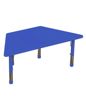 Blat masă din plastic - Trapez - albastru