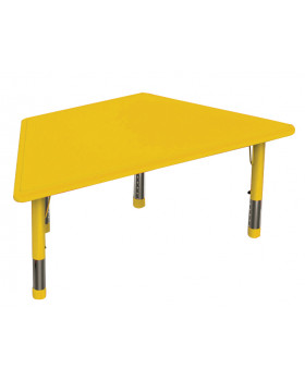 Blat masă din plastic - Trapez - galben
