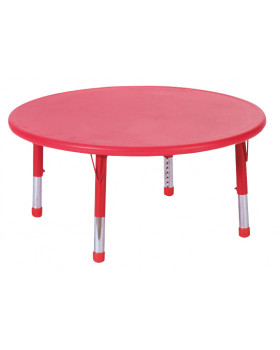 Blat masă din plastic - Cerc - roșu