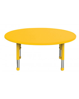 Blat masă din plastic - Cerc - galben