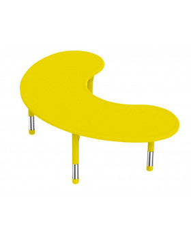 Blat masă din plastic - Semilună - galben