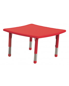 Blat masă din plastic - Pătrat imperfect - roșu