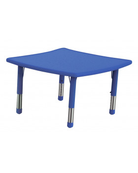 Blat masă din plastic - Pătrat imperfect - albastru