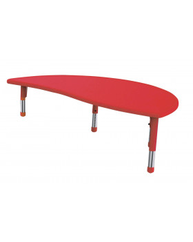 Blat masă din plastic - Cerc imperfect - roșu
