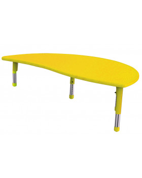 Blat masă din plastic - Cerc imperfect - galben